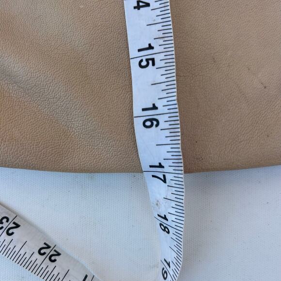 Free People Sierra Leather Woven Removable Clutch Tote Purse Beige Bag Tan - Picture 13 of 14